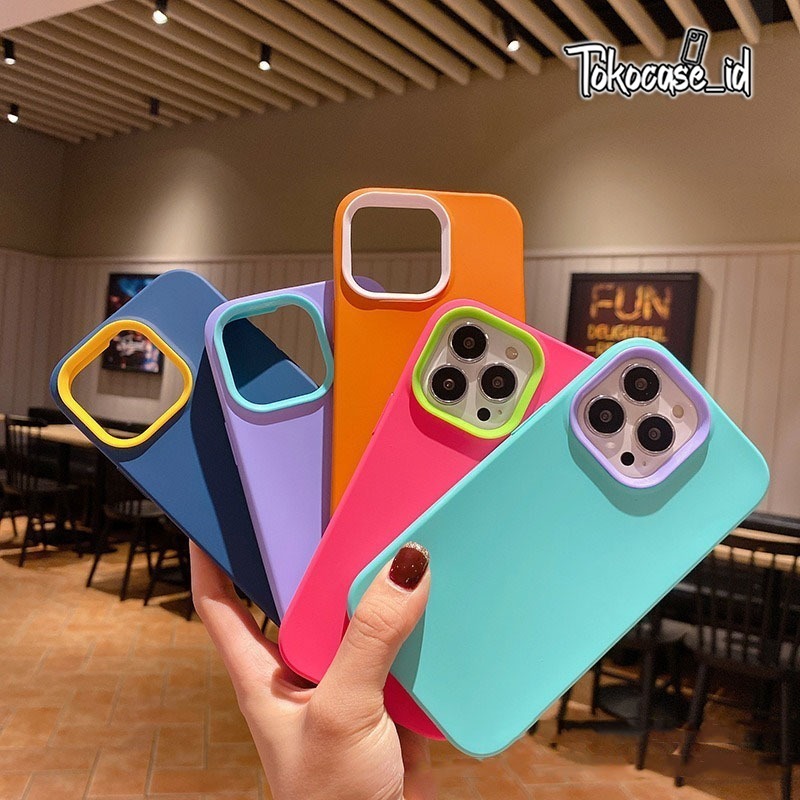 SILICONE CANDY 3IN1 BUMPER CASE - SOFTCASE HP IPHONE 6 7 6+ 7+ 8+ X XS XR 11 12 13 14 15 PRO PROMAX 