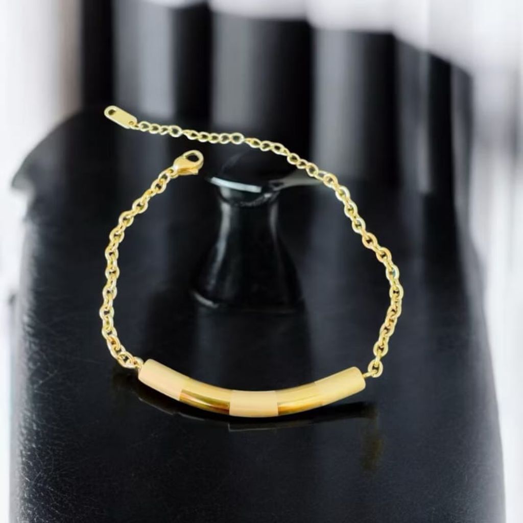 Gelang tangan titanium bambu anti karat