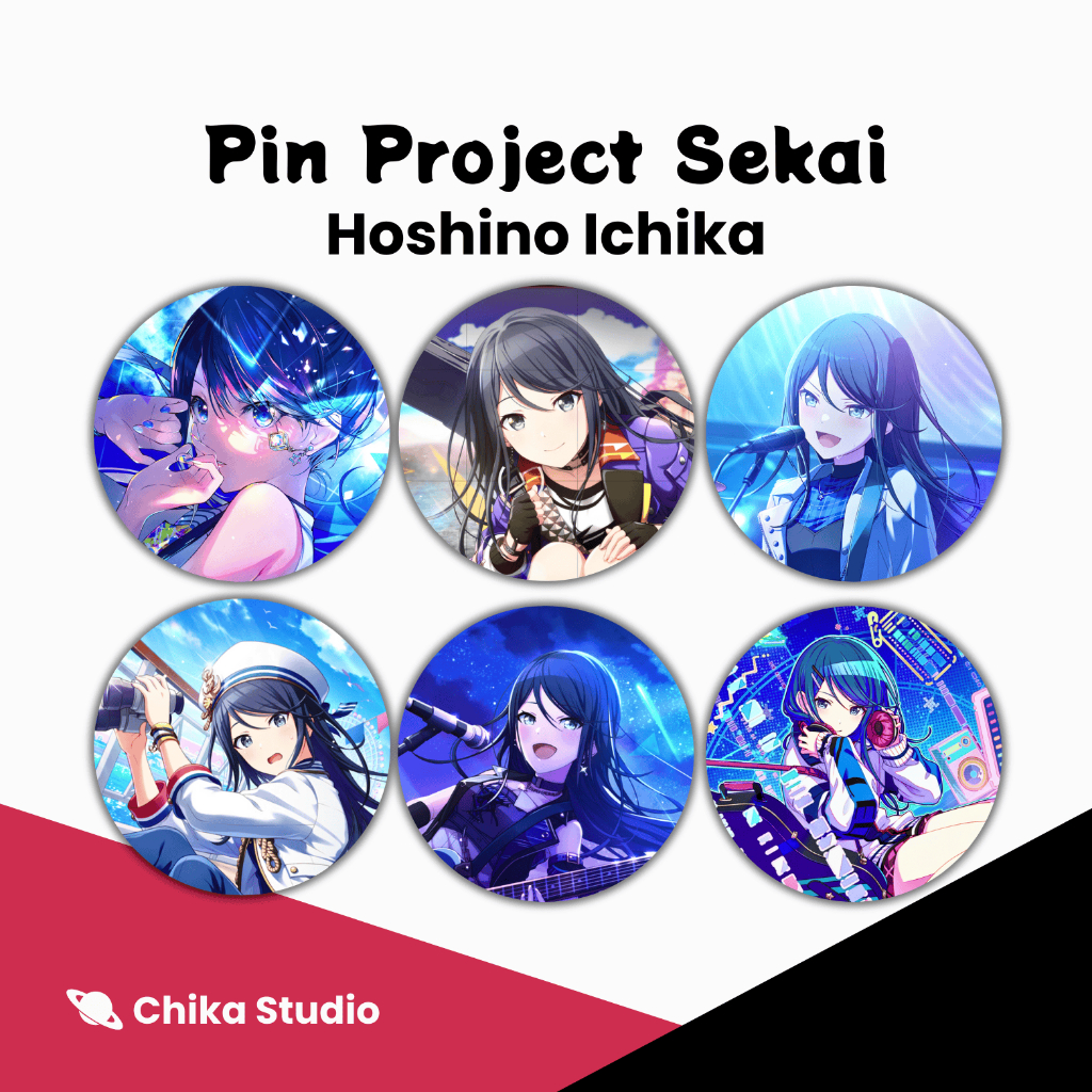 Project Sekai Colorful Stage Fan Merchandise Pin Button Peniti Hoshino Ichika