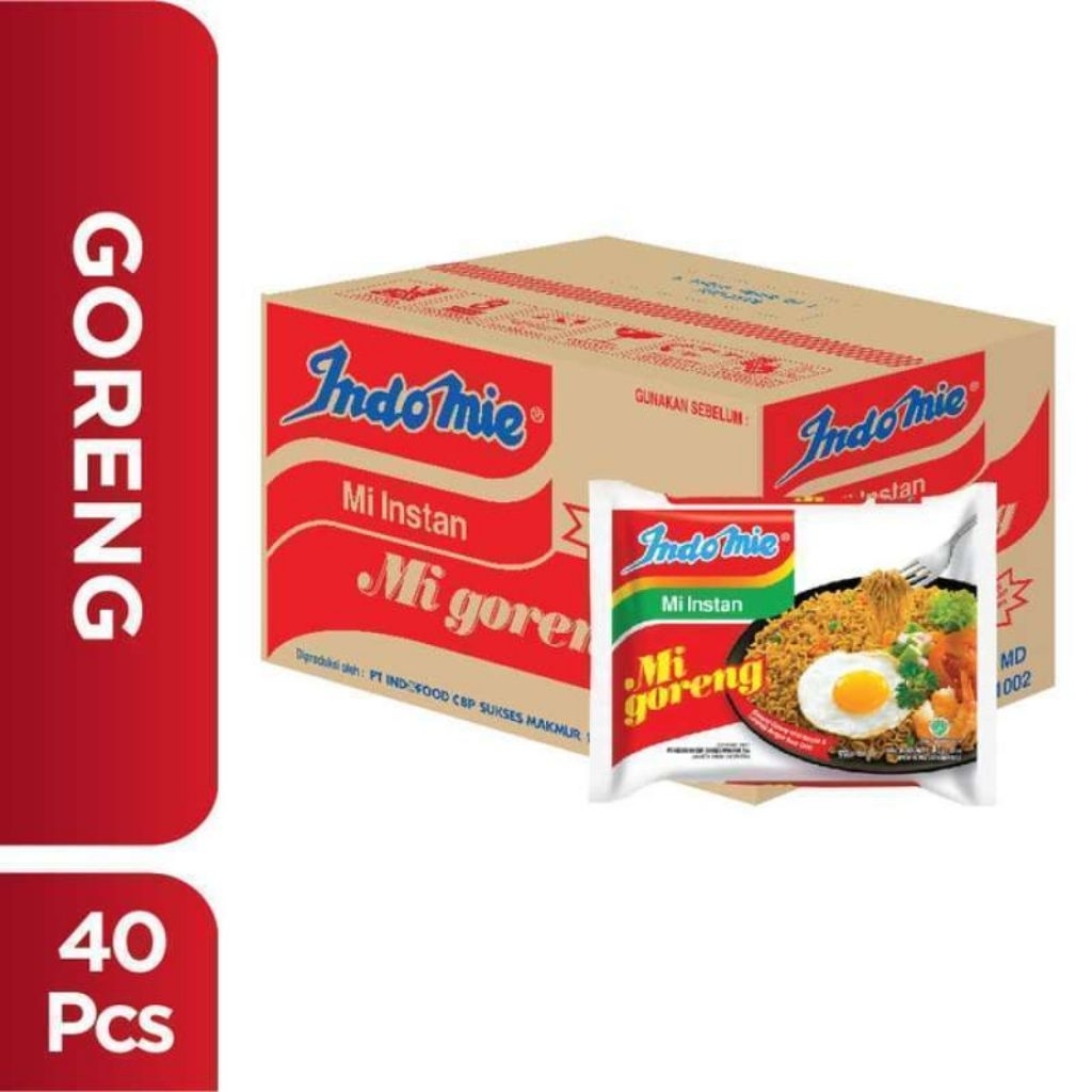

Indomie goreng pck 85gr X 40pcs (1ktn)