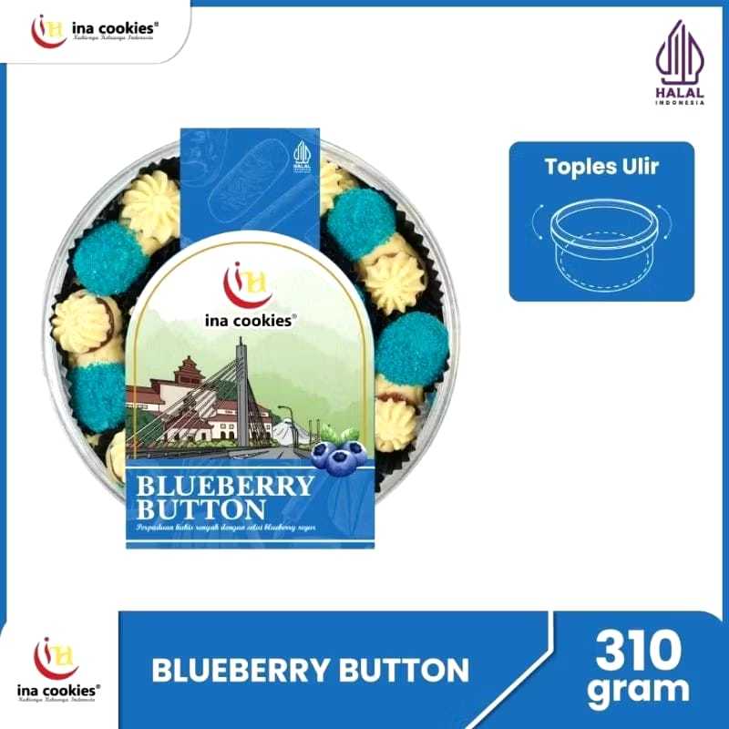 

INACOOKIES BLUEBERRY BUTTON KUKIS BUAH BEST SELLER