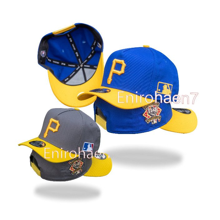 Topi baseball INISIAL P Topi Logo P Topi Unisex Full Katun P BIRU