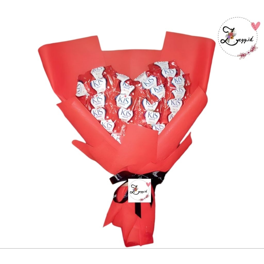 

Buket Snack Permen Kiss Warna Merah Hadiah Spesial Murah Ulang Tahun Graduation Wisuda