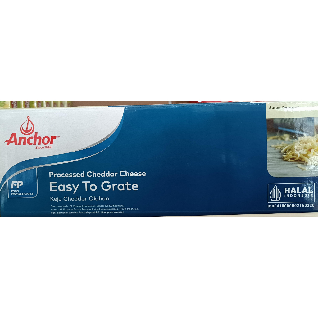 

Keju Anchor ETG Cheddar Cheese Anchor Easy To Grate - Anchor Cheese 2kg