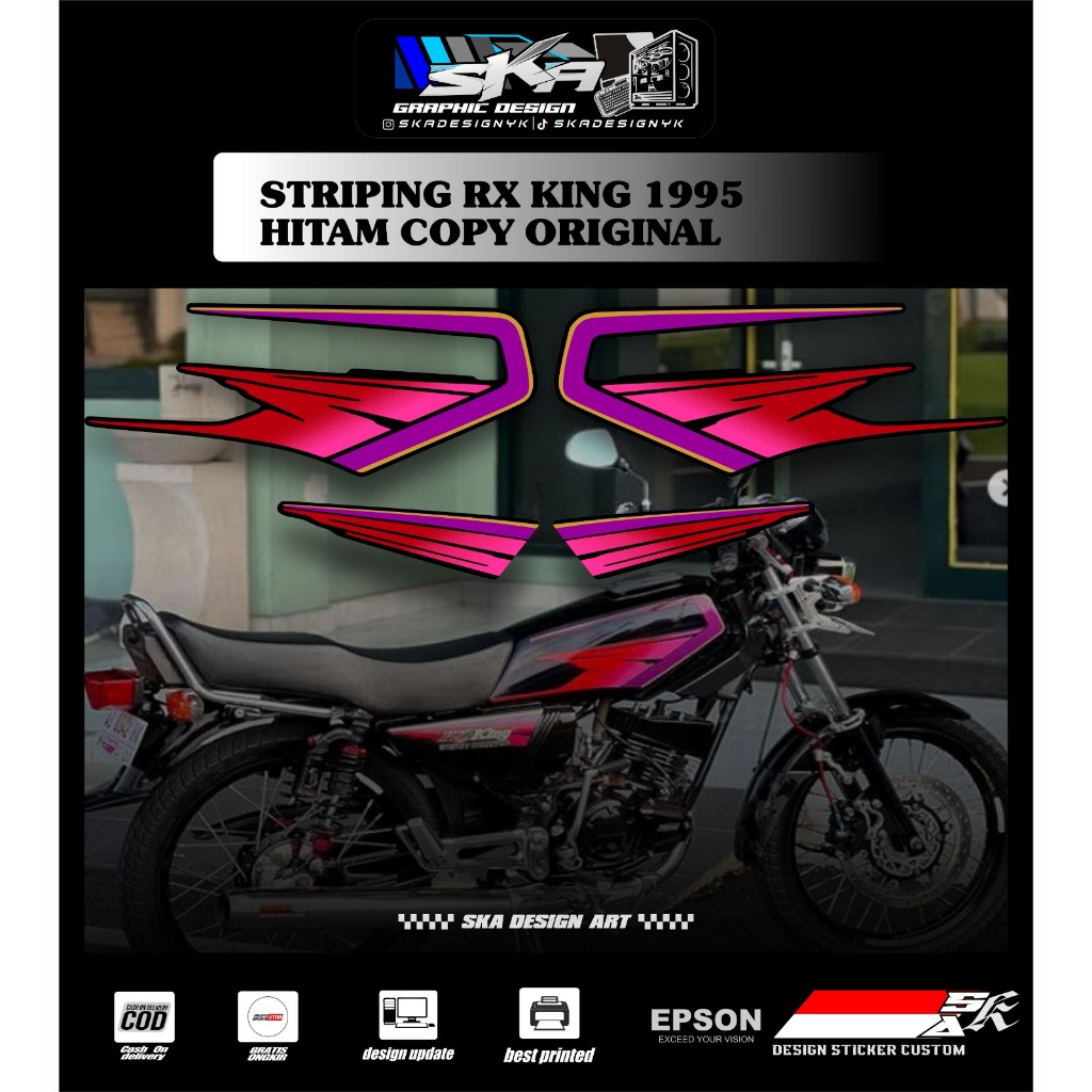 striping rx king 1995 ungu copy original