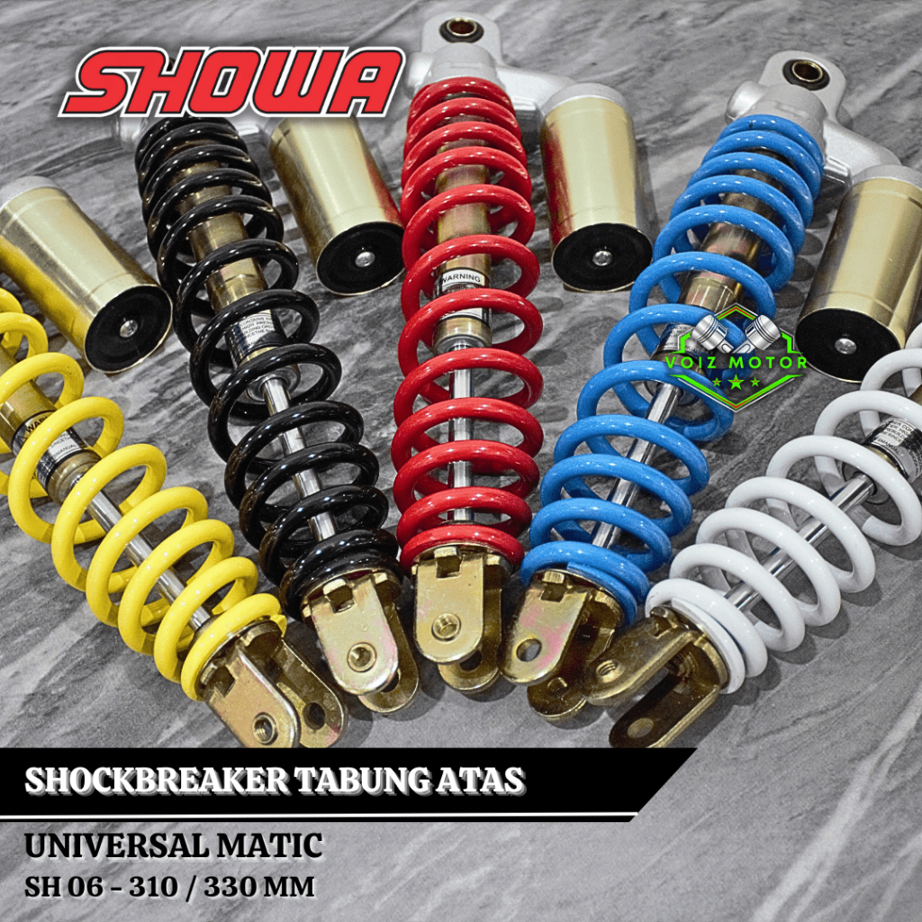 Shockbreaker Matic Tabung Atas Showa Seri 06 Ukuran 310 330 Mm Shock Matic Tabung Atas Gold