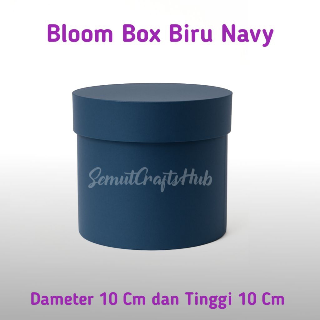 

Bloom Box Warna Biru Navy Tinggi 10 Cm & Diameter 10 Cm