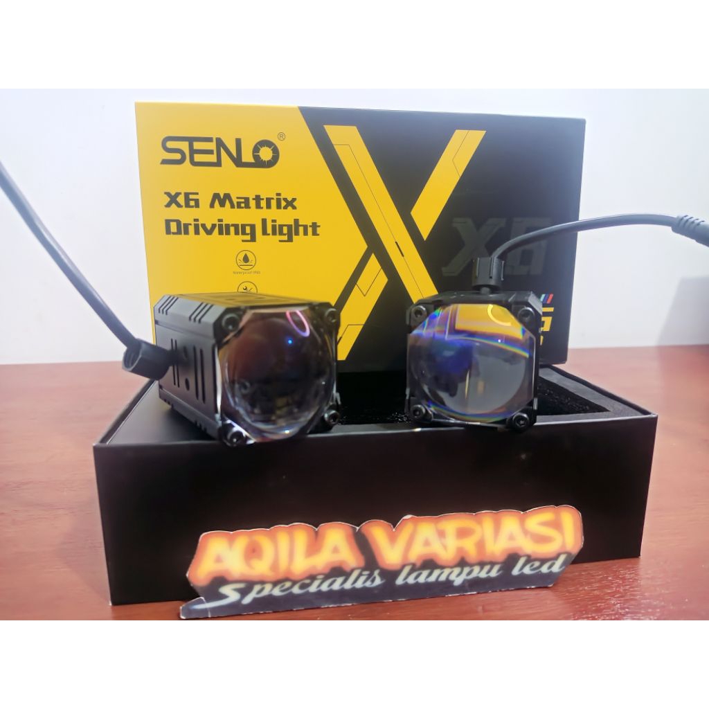 LAMPU SOROT SENLO X6 PLUS 1 MATA 100 WAT/SET HI/ Loo BLUE LENS