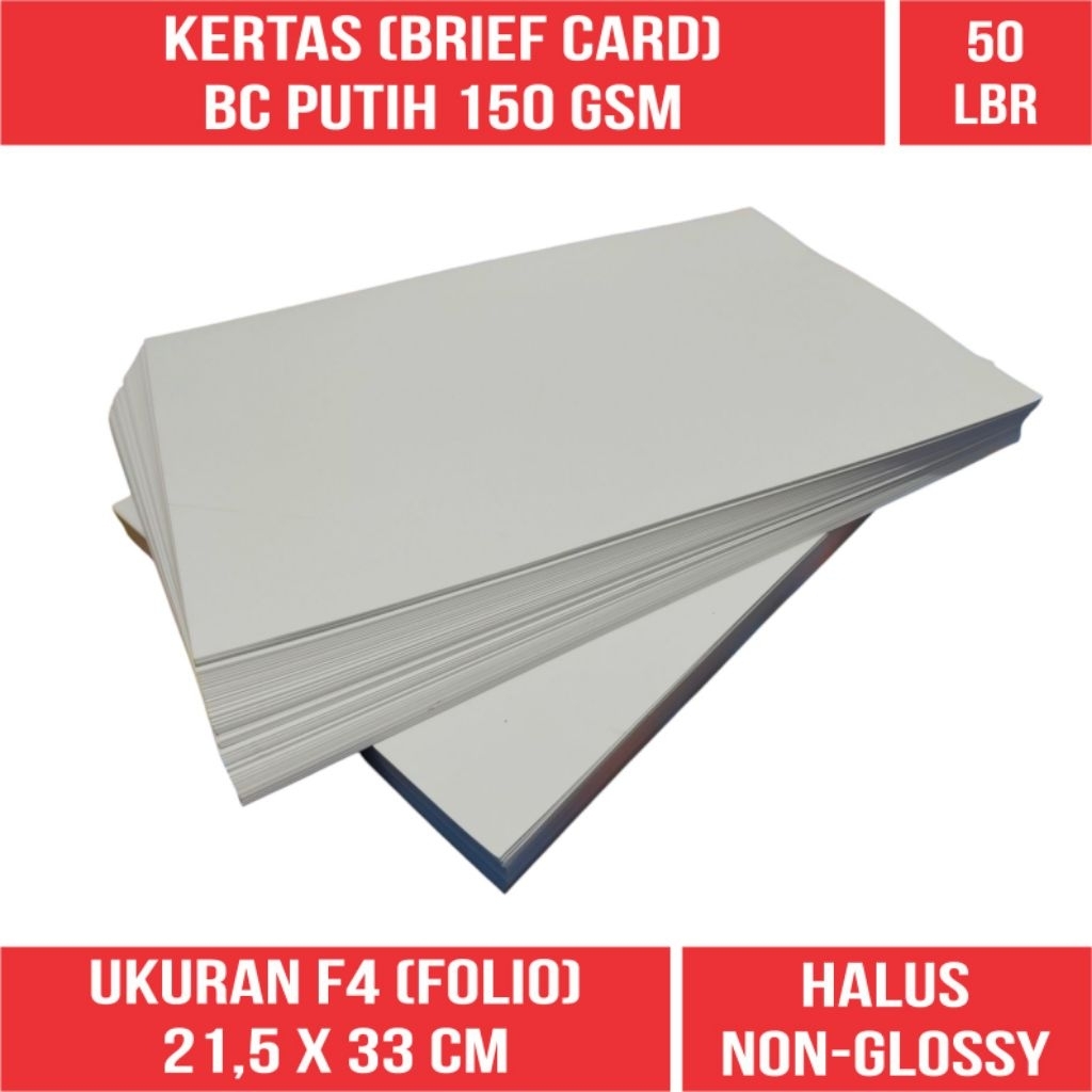 

KERTAS BC PUTIH BRIEF CARD PAPER ISI 50 LEMBAR
