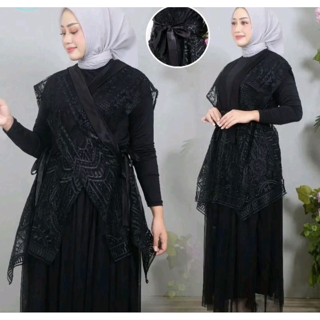 Outer Brukat Sabrina/Outer Kimono/Outer Brukat Wanita Kondangan