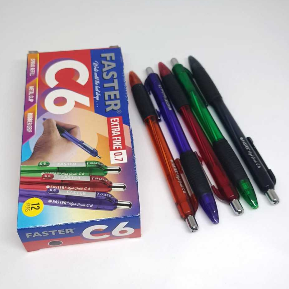 

Pulpen Faster Cetrek Cetek Clicker C6 / Ballpoint faster extra fine / Pena / Alat Tulis / ATK