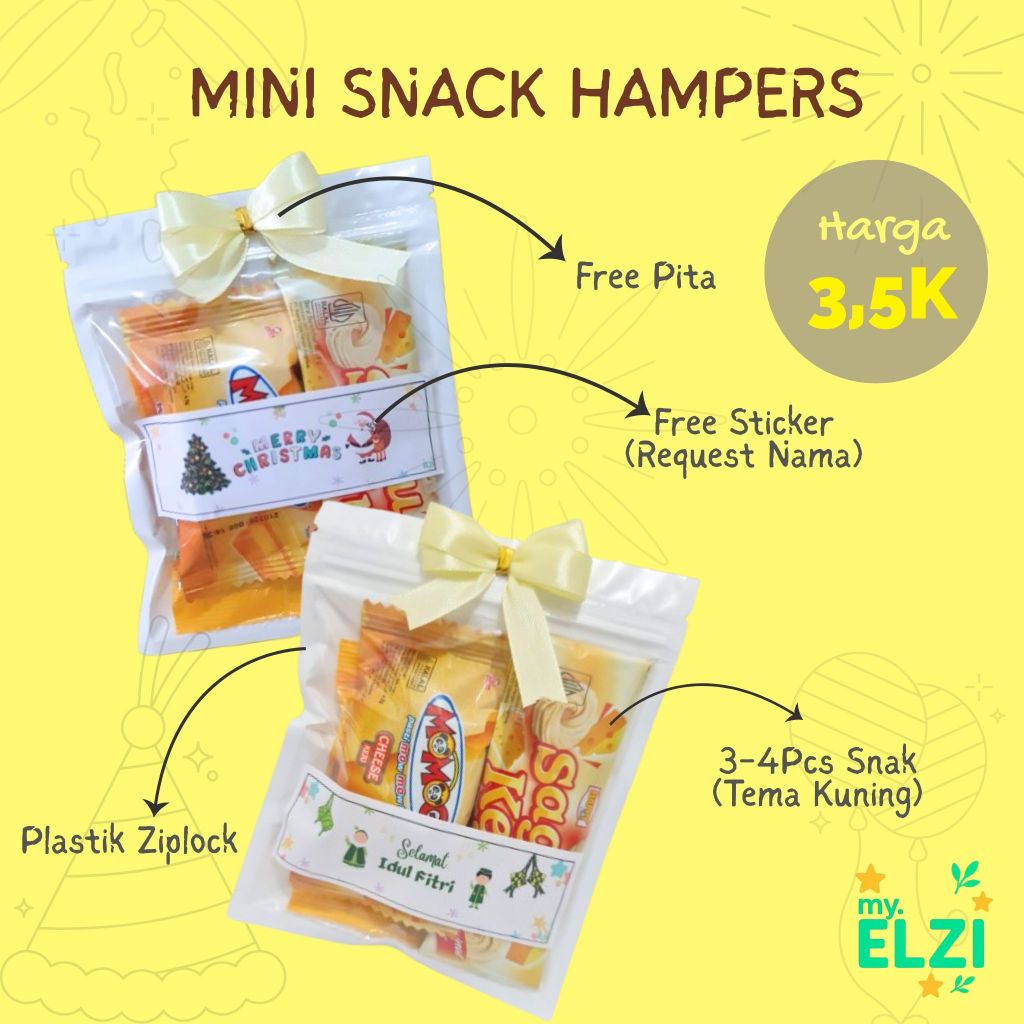 

{GRATIS Custom sticker} Hampers Snack Mini KUNING| Gift | Ulang Tahun | Aqiqah | Idul Adha
