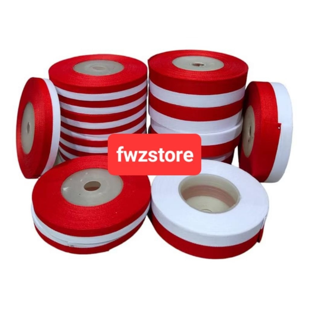 

Pita merah putih sarin/pita acecoris 17 agustus uk 1/2 inc dan 1 inc