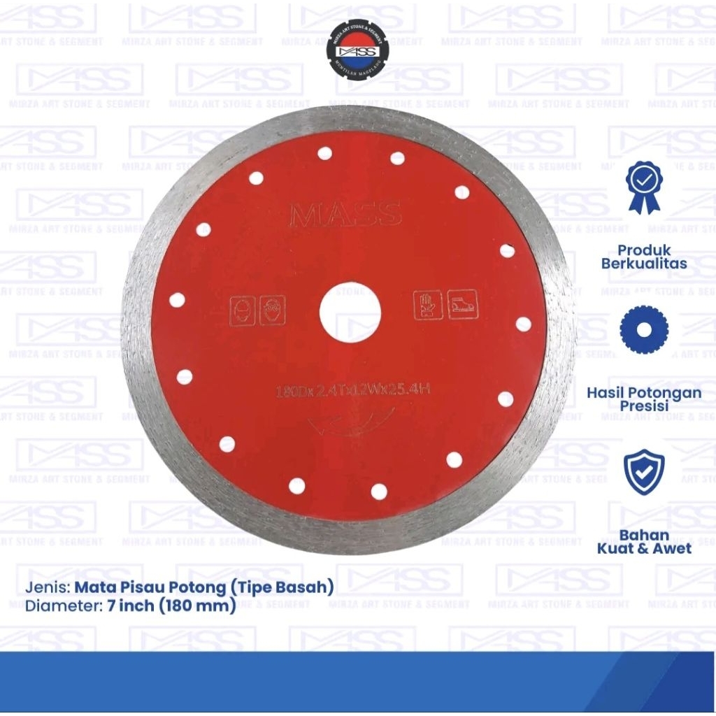 Mata Pisau gerinda  potong batu marmer granit 180mm /7inch
