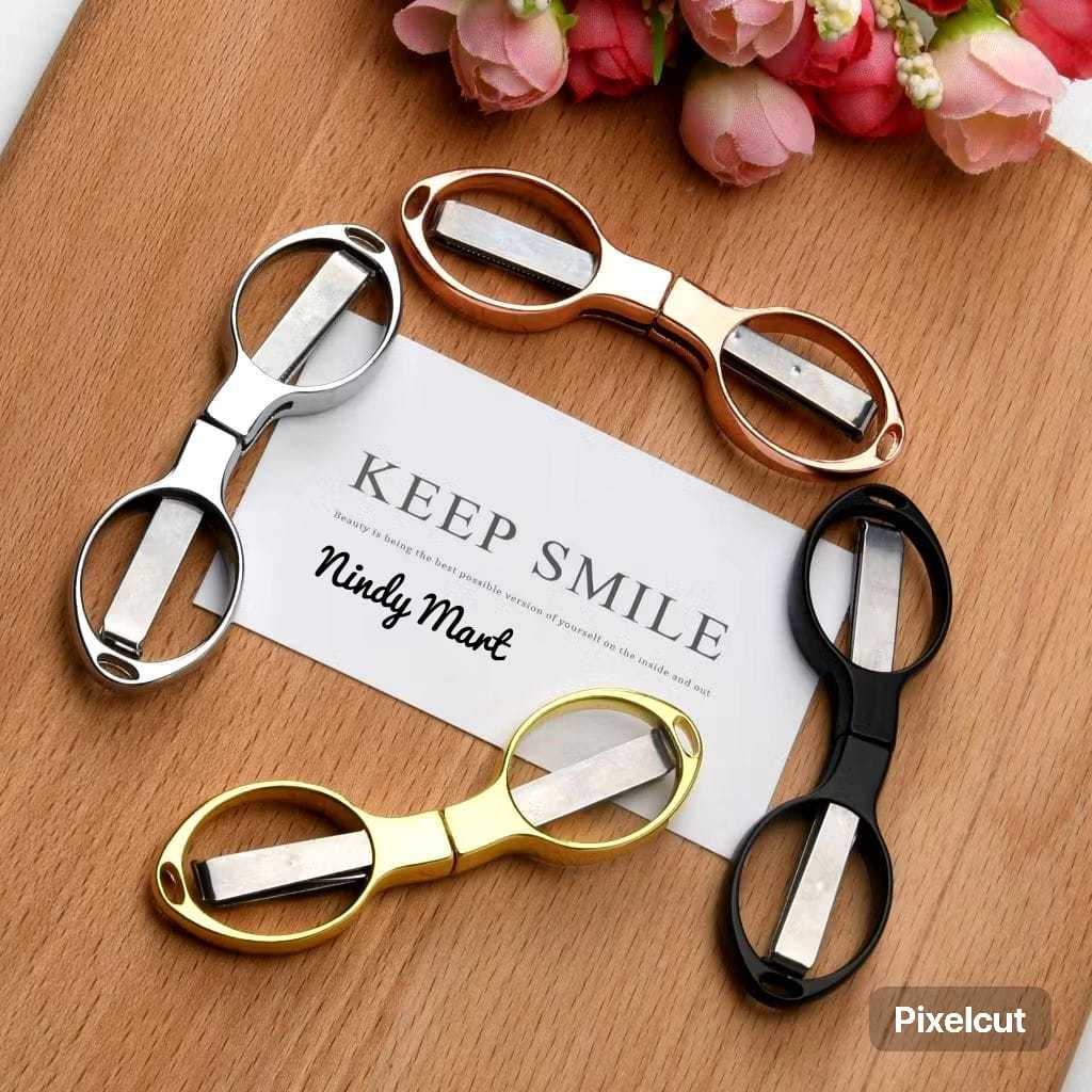 

Gunting Lipat Portable Stainless Steel Gunting Travel Folding Scissors Gunting Mini Model Kaca Mata