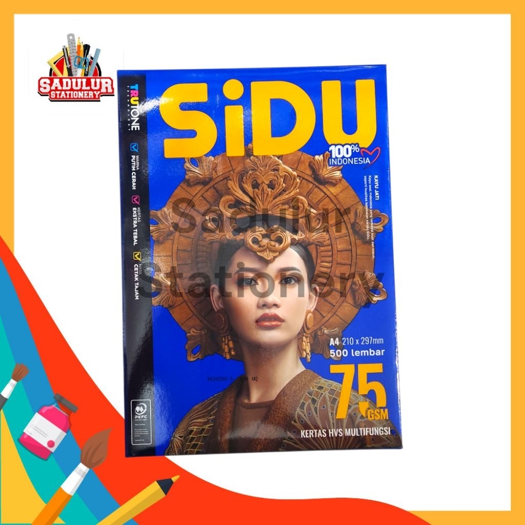 

1 RIm Kertas HVS Sidu A4 75gsm Kertas Print Fotocopy A4 75gram