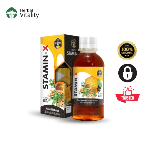 

Madu STAMIN-X Stamina kuat tahan lama pria isi 280 gram asli tanpa efek samping