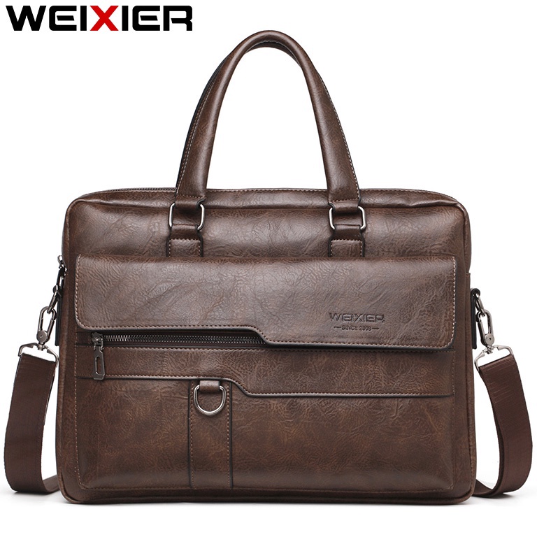 WEIXIER 8619 Tas Kerja Pria Kulit Briefcase Laptop Anti Air WKSBY KODE T3K4