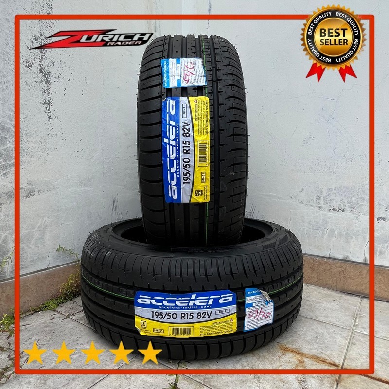 Ban Mobil Ring 15 Accelera Phi-R Ukuran 195 50 R15 Tubles Bukan Merek Bridgestone