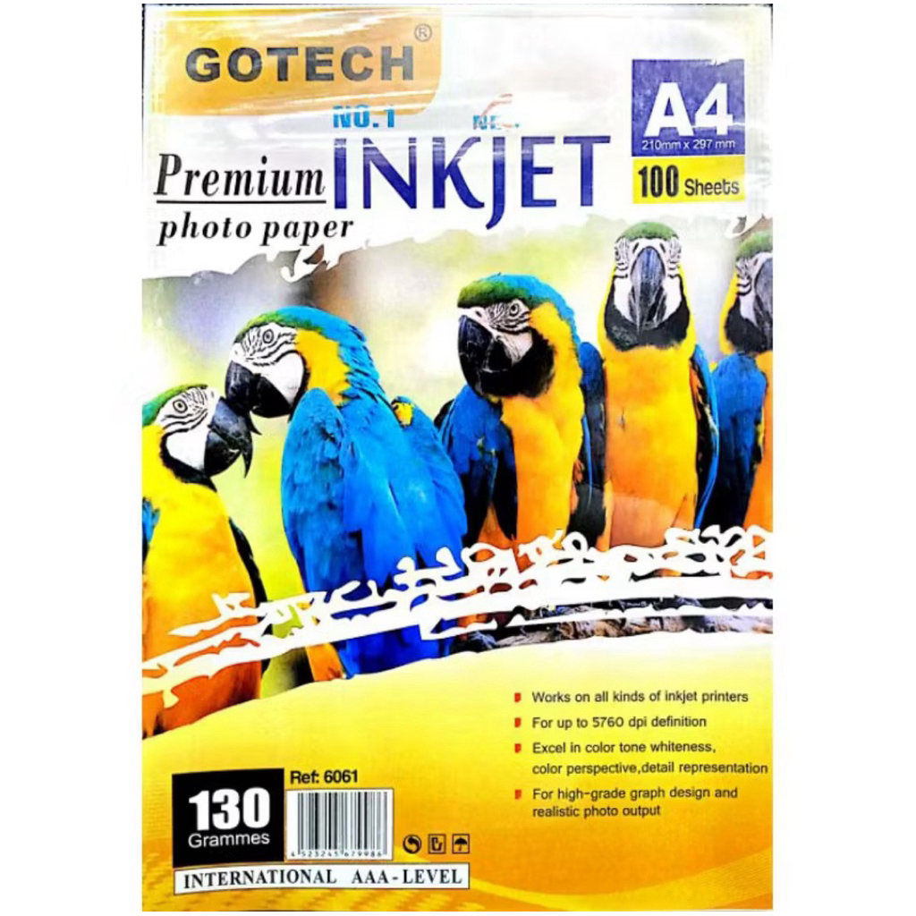 

KERTAS INKJET GOTECH INKJET PAPER A4 130 GSM