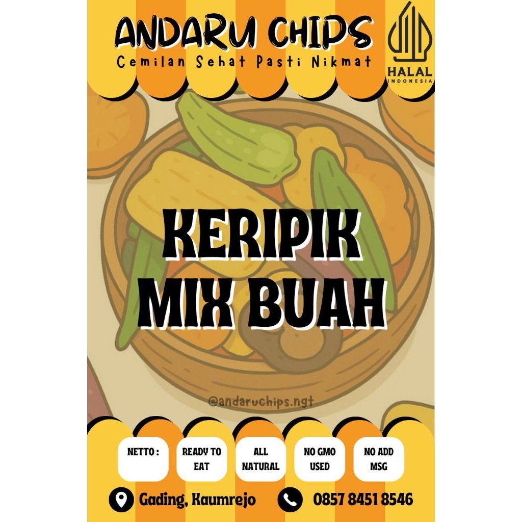 

ANDARU CHIPS - KERIPIK BUAH MIX