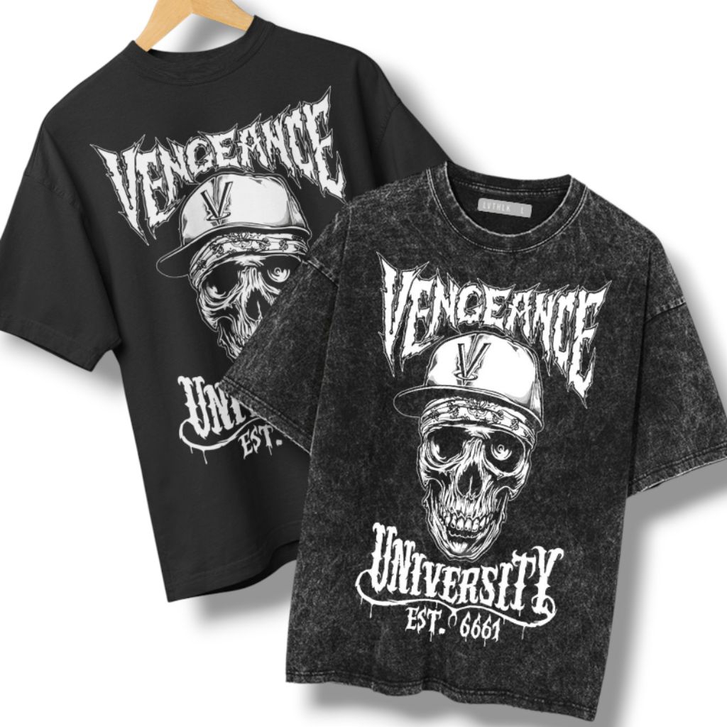 Kaos Tribute Zacky Vengeance – A7X Skull Streetwear "Vengeance University" Oversize