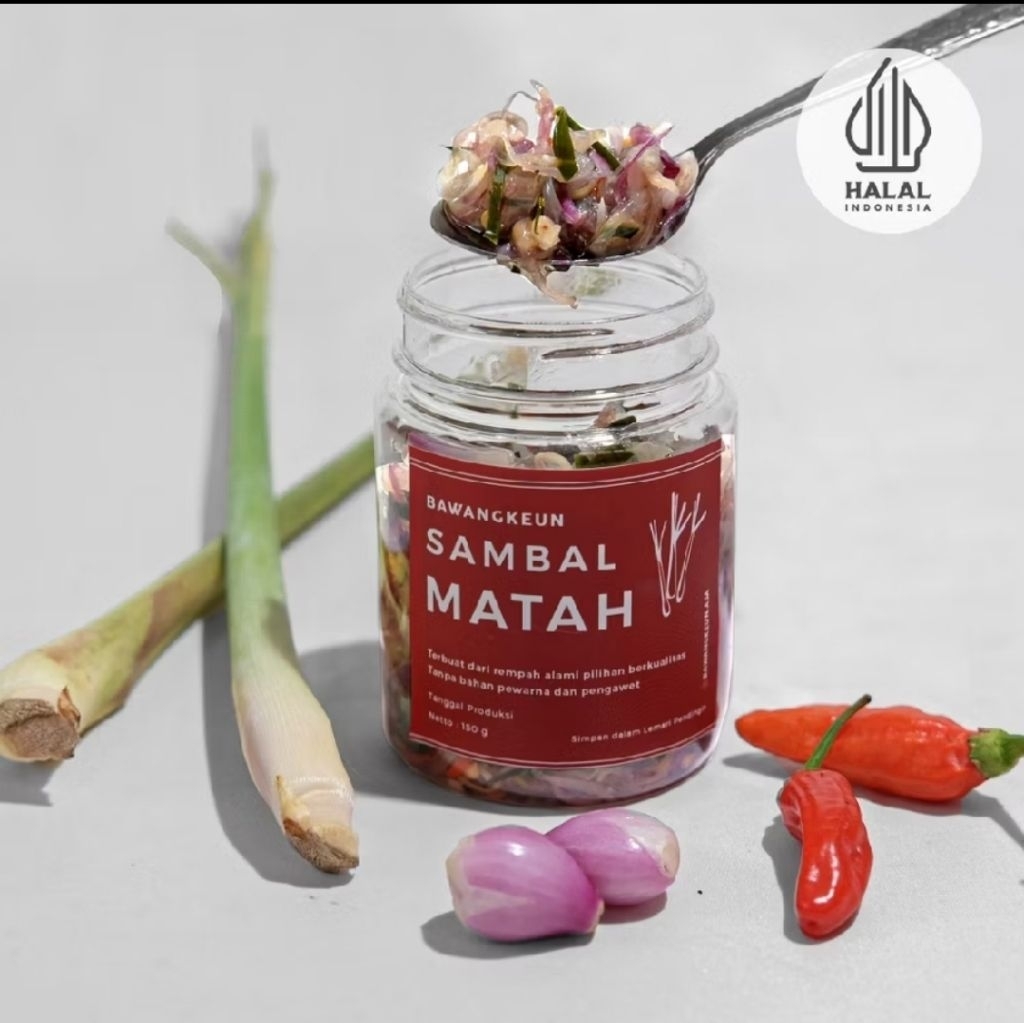 

Bawangkeun Sambal Sambel Matah 150gr Pedas Halal Indonesia Gurih & Pedas 100% Bahan Alami Tanpa MSG Pewarna Pengawet