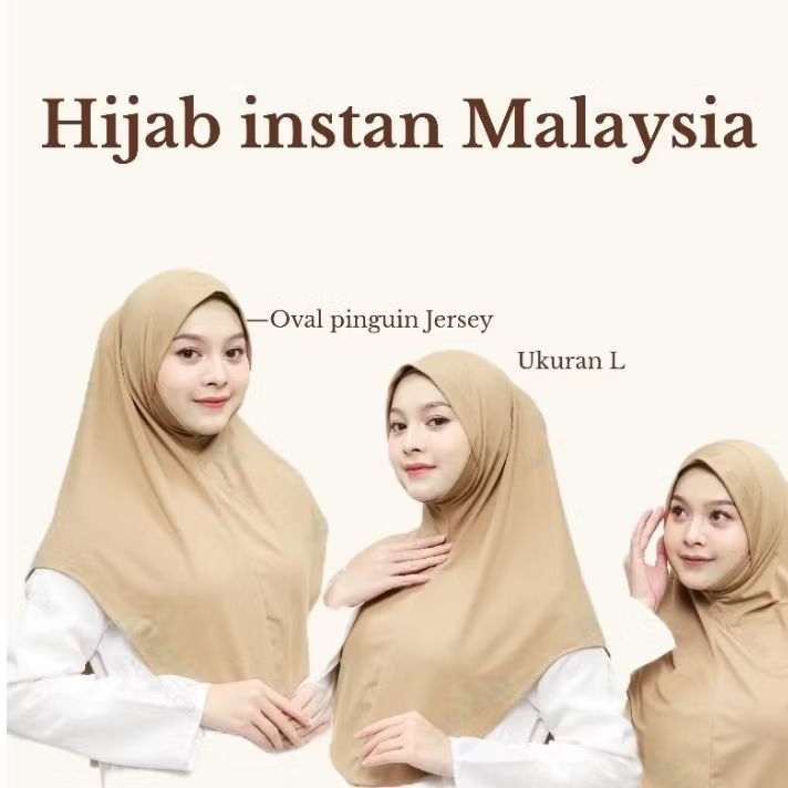 Hijab instan Dagu Malaysia | Hijab Instan Dagu Malaysia Size L