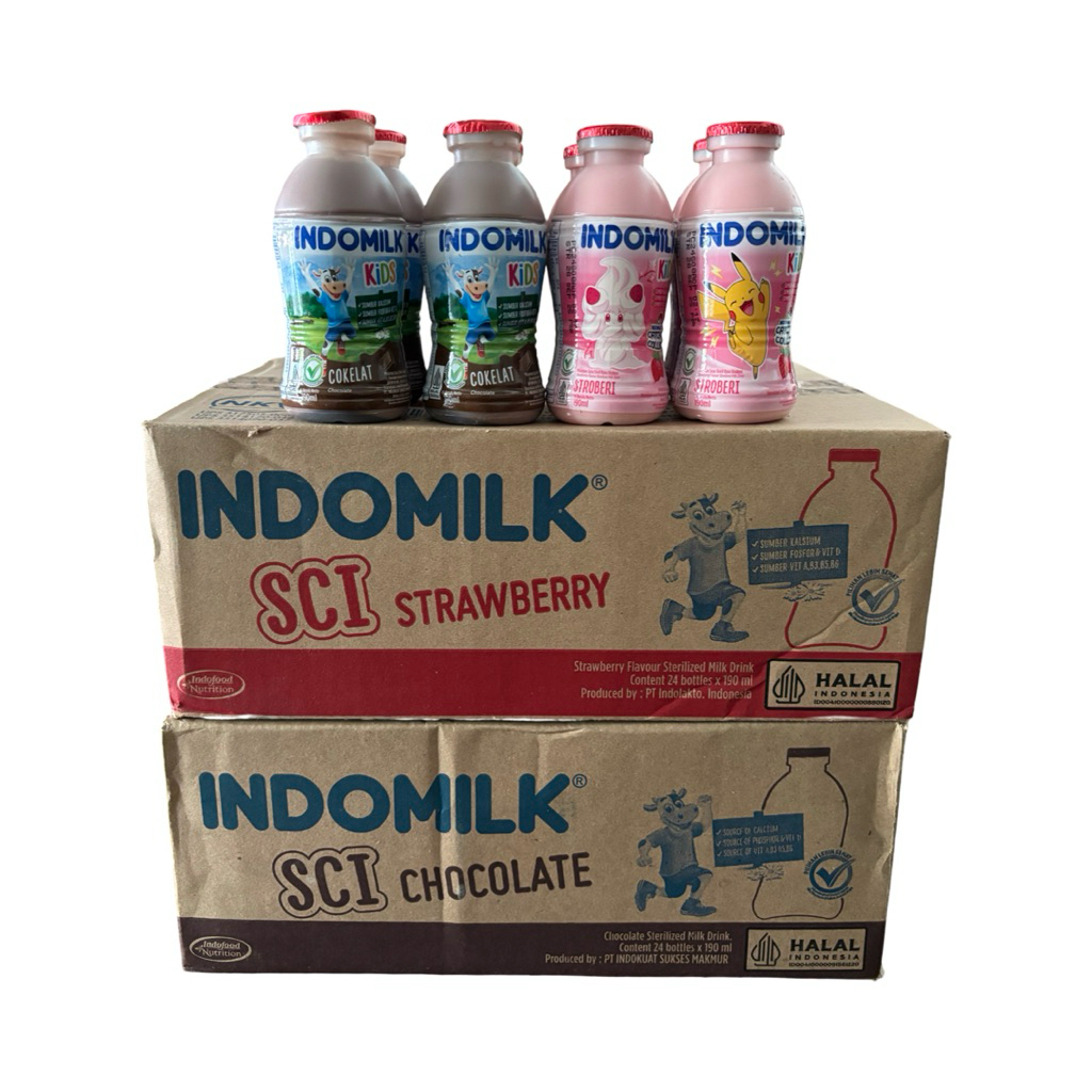 

Indomilk botol 1 dus isi 24 pcs