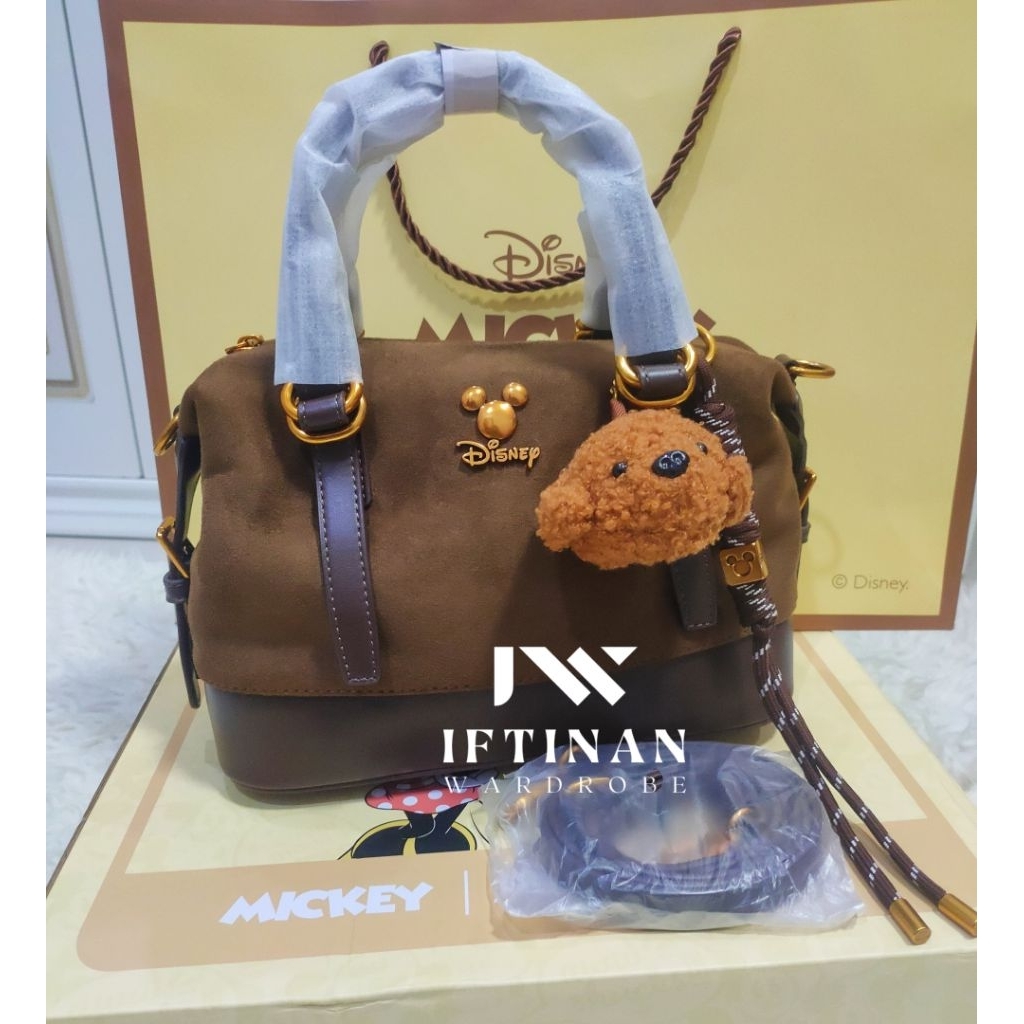 Tas Disney Speedy Top Handle & Slingbag, Brown