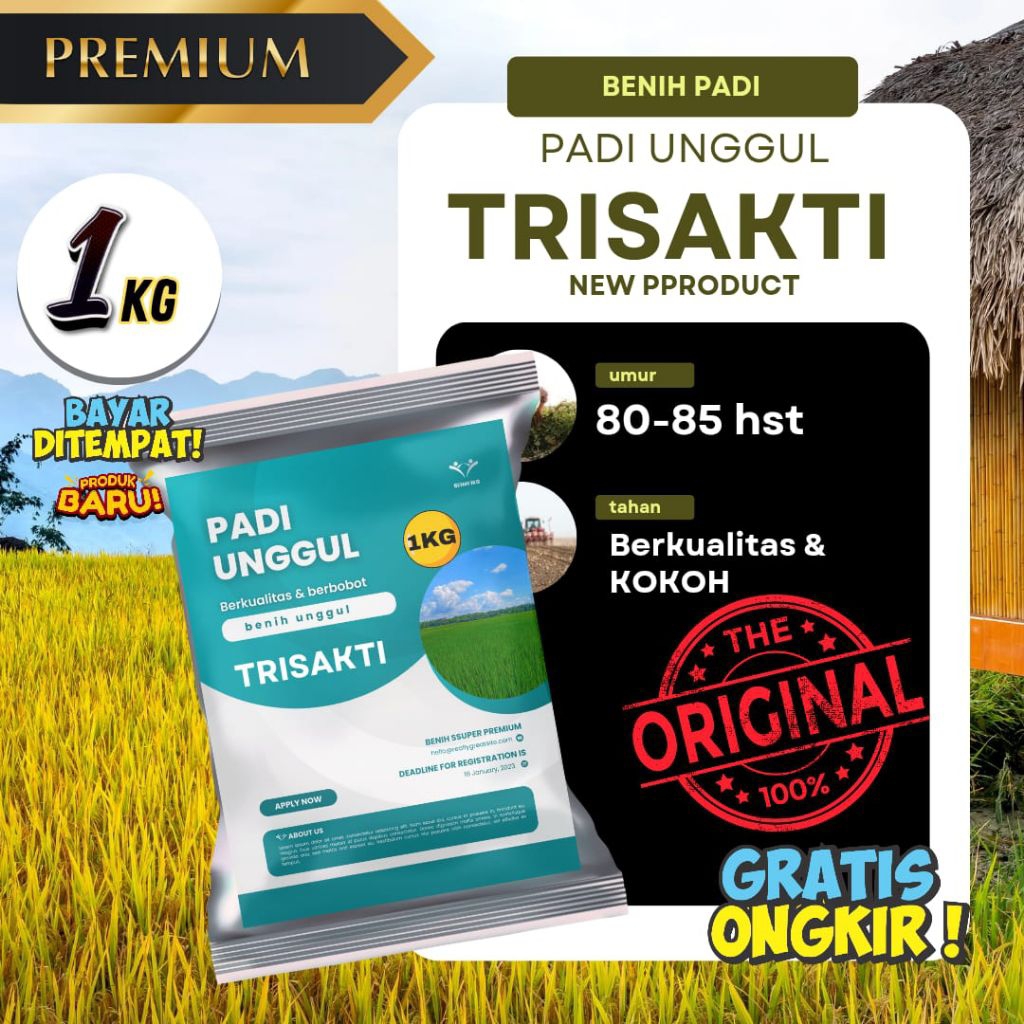 benih padi Trisakti benih padi unggul benih padi berkualitas super mantap dalam kemasan 1kg
