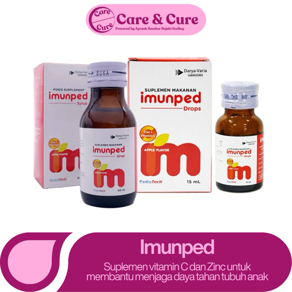Imunped Drops & Syrup - Vitamin C & Zinc Anak
