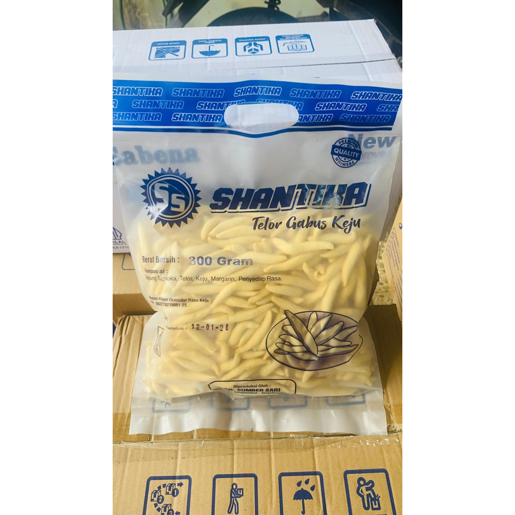 

SNACK SHANTIKA TELOR GABUS KEJU 300G