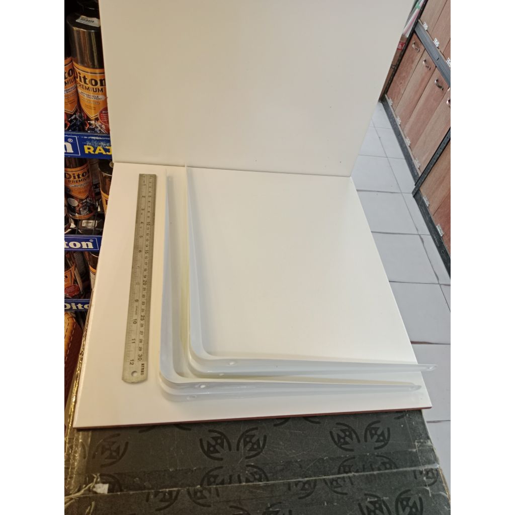 -/PASANG 12"x14"-Siku rak gantung dinding +-30x35cm 2pcs