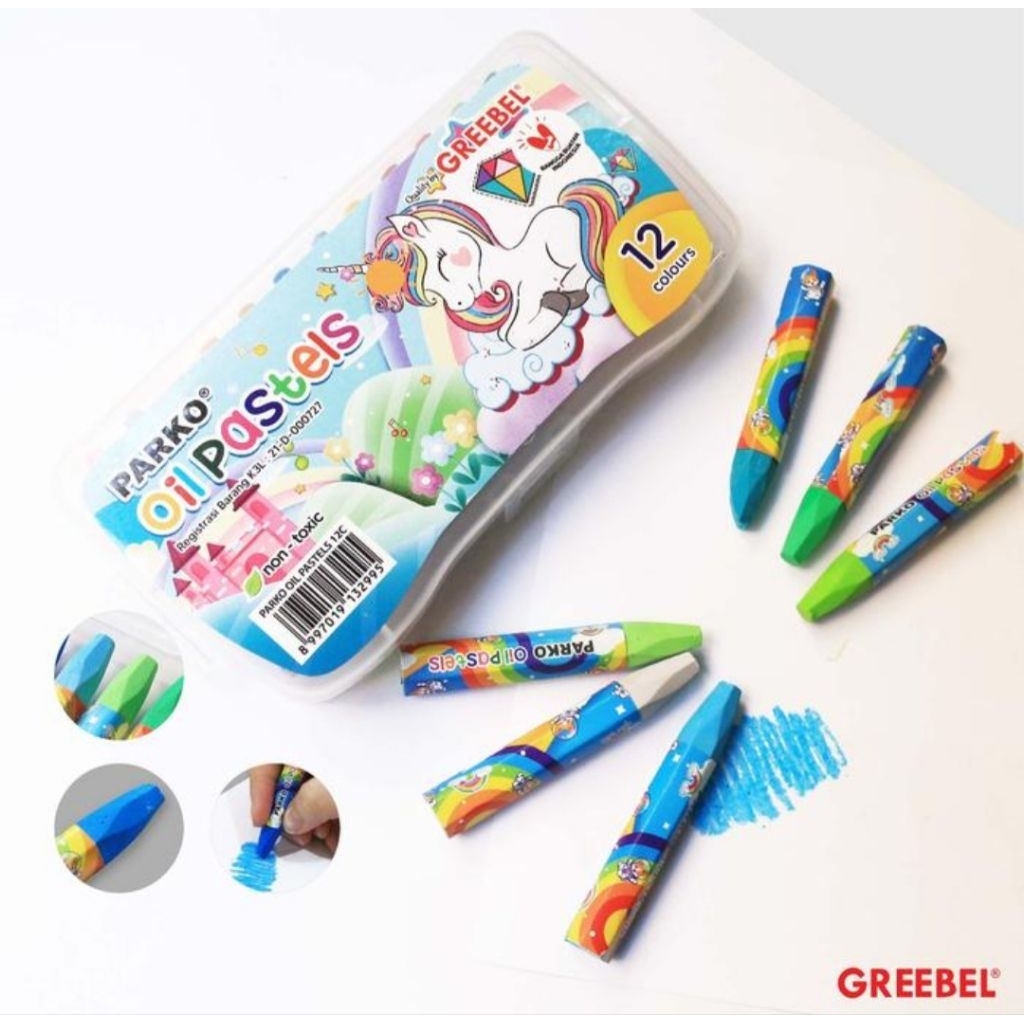 

PARKO Krayon Crayon OIL PASTEL 12 Warna by Greebel