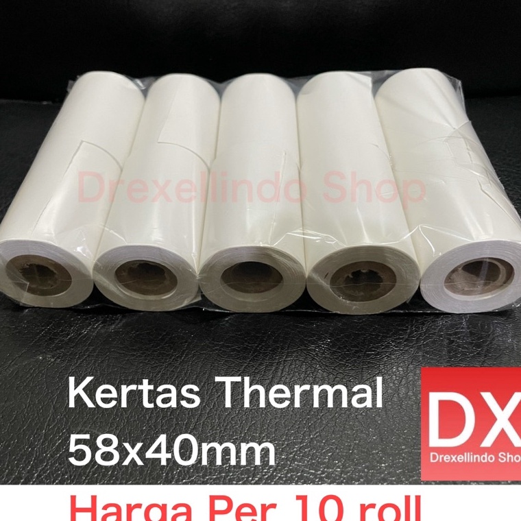 

KODE O29N Kertas Thermal Struk Kasir Continues Ukuran 58x4mm 58x4 58mm per 1 roll
