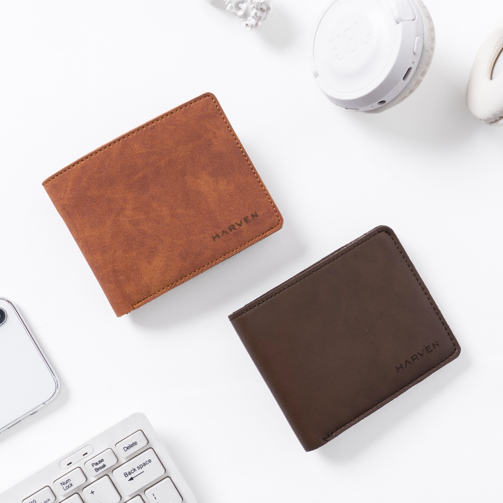 HARVEN – Bifold Wallet Minimalis | Slim Leather Wallet | Dompet Pria Kulit Premium