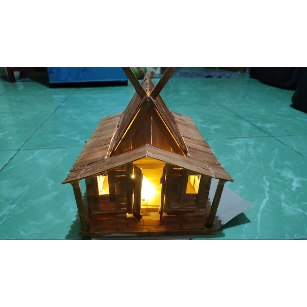 rumah adat jawa barat dari stik es