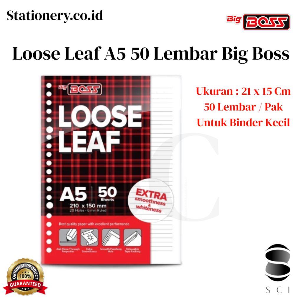 

Loose Leaf A5 50 Lembar Big Boss / Isi Binder Kecil Bigboss