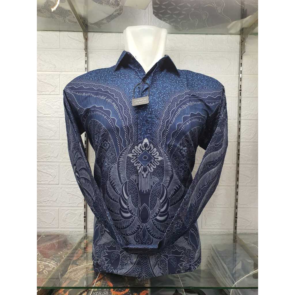Batik Premium Long Sleeve IIN COLLECTION || Navy