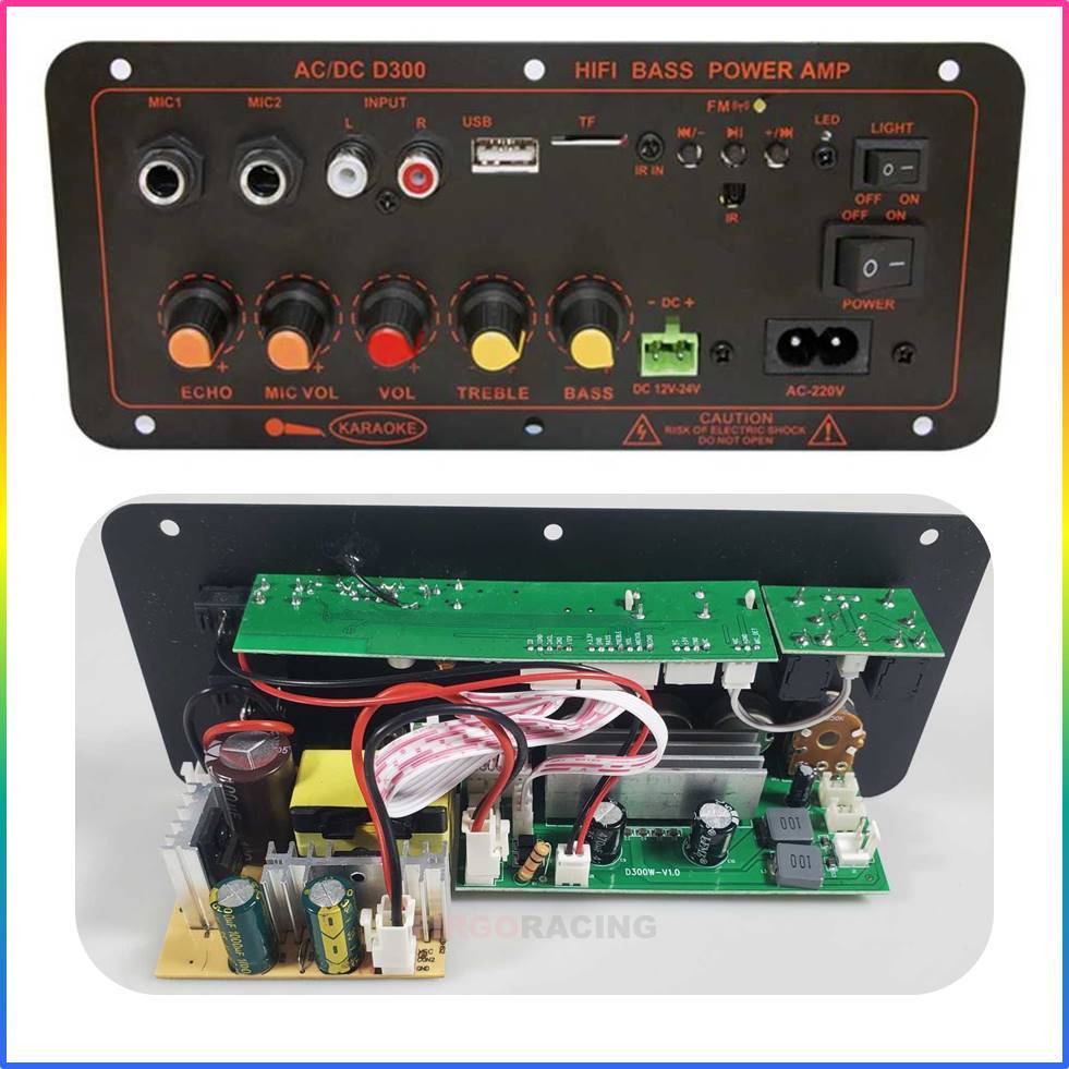 Kit Power Amplifier Board Audio Bluetooth 5.0 USB FM Radio TF DIY 100W - D300