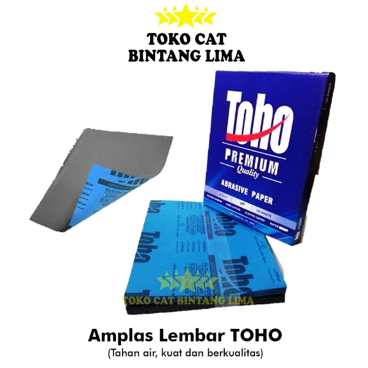 Amplas Lembar tahan air aneka merk TOHO NIKEN SOLIGEN / amplas beso kayu duco motor mobil