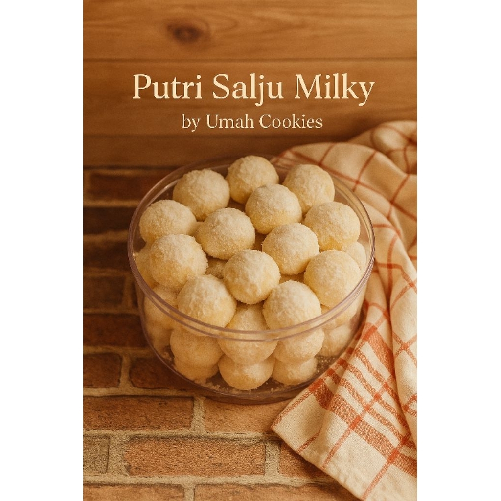 

Putri Salju Milky Lumer di Mulut | Tabur Gula Donat & Susu Bubuk | 250gr by Umah Cookies