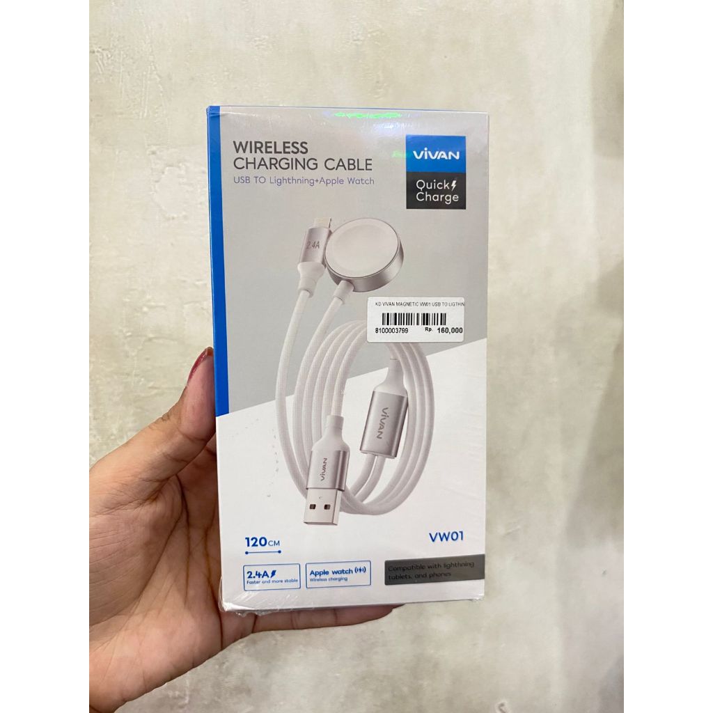 VIVAN KABEL DATA MAGNETIC USB TO LIGTHING 2 IN 1 VW01