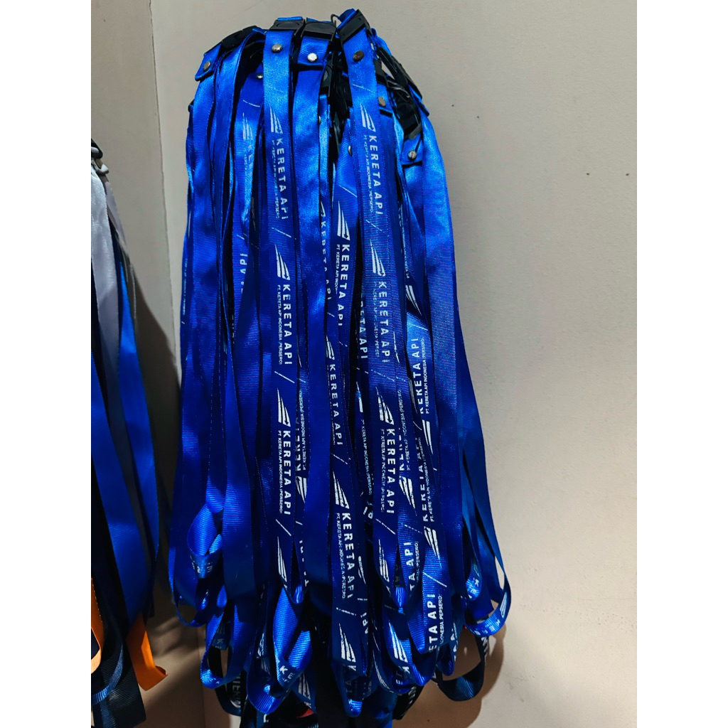 

Lanyard Tali ID Card logo Kereta Api Biru Navy Satuan