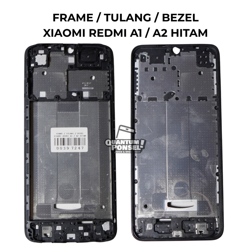 FRAME / TULANG / BEZEL XIAOMI REDMI A1 / A2 HITAM