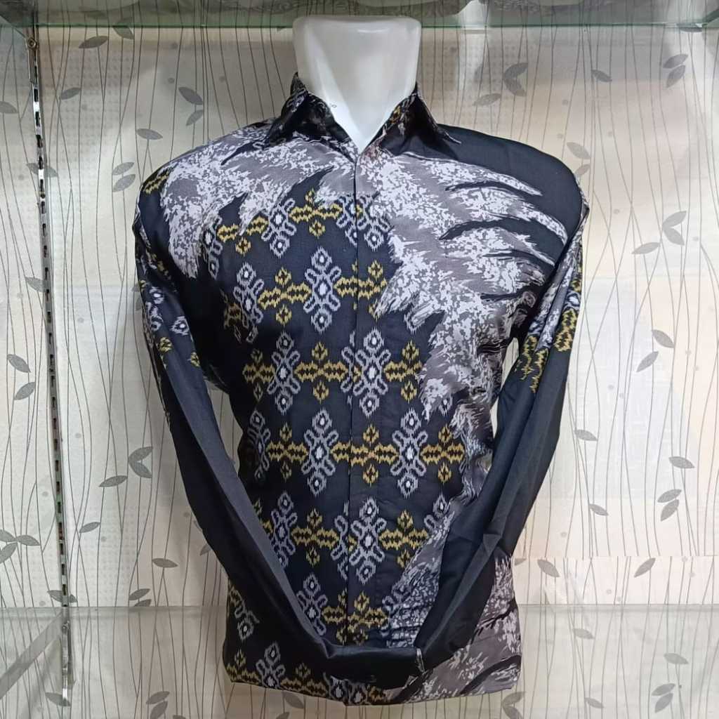 Batik Poli Long Sleeve IIN COLLECTION || Black