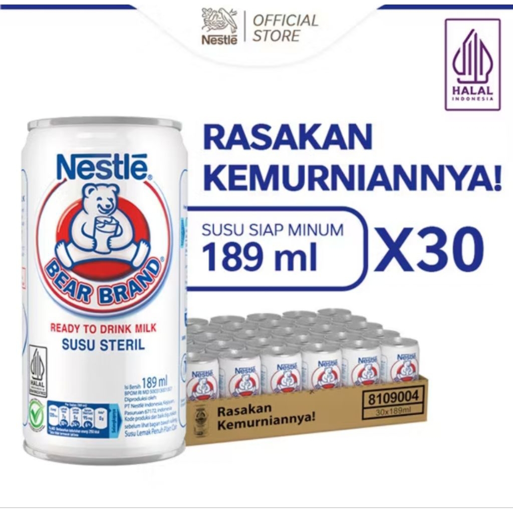 

Susu Bear Brand 1 dos isi 30 kaleng
