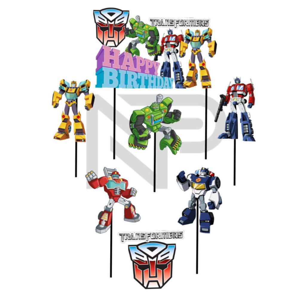 

Topper kue/hiasan kue ulang tahun//karakter transformer