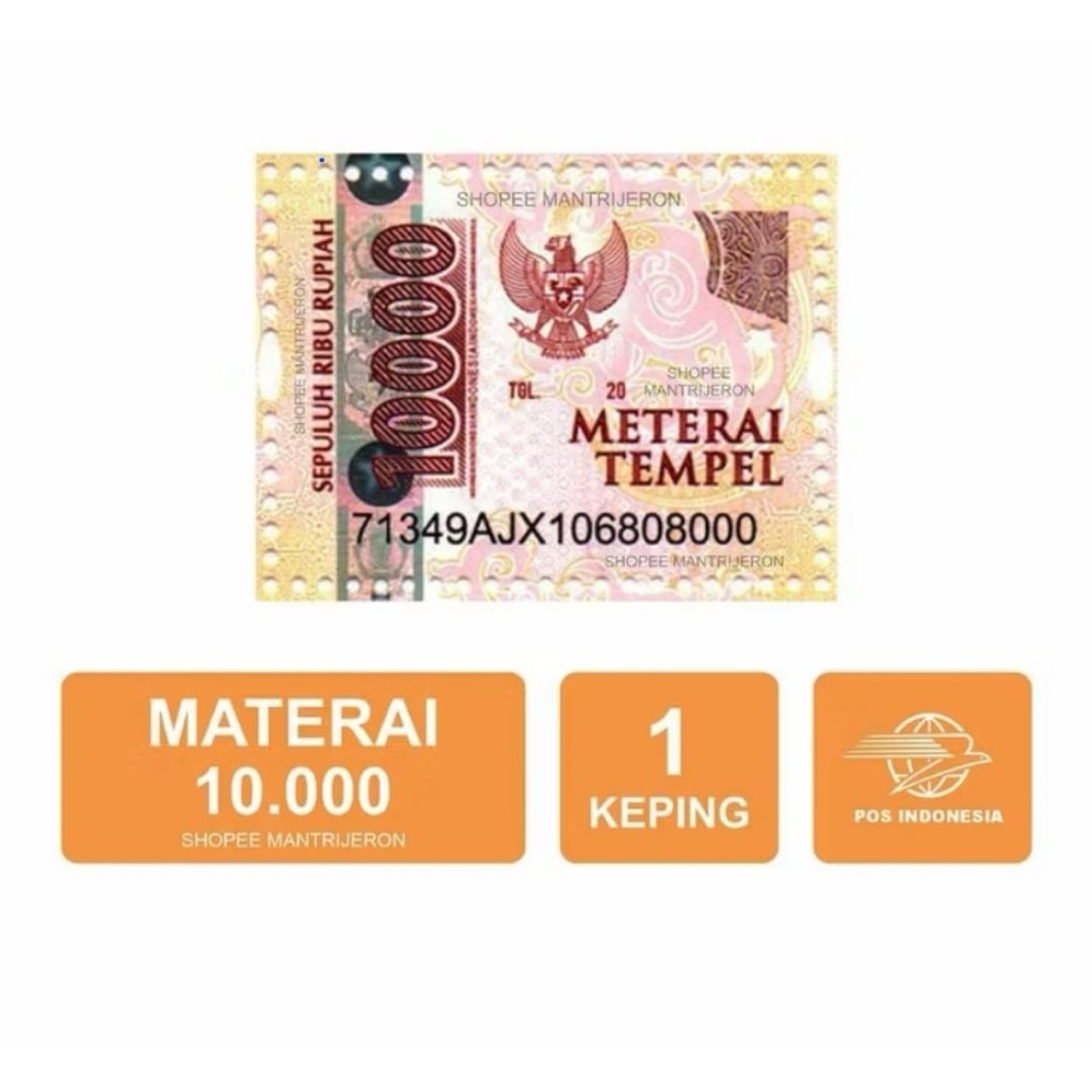 

Paket 20 Pcs Materaipos 10000 Original dan asli